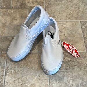 Vans White Slip-On Sneakers Classic Canvas Design
